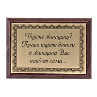 Плакетка "Ищете женщину?" ПА-238