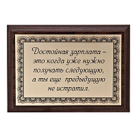 Плакетка "Достойная зарплата -..." ПА-243