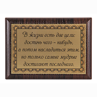 Плакетка "В жизни есть две цели" ПА-277