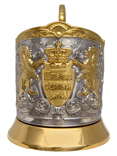 Набор для чая "Глава семьи" в/з(3 пр.) карт.коробка, хруст.стакан,штамп,ложка нерж.зол.грав. фото 4 Набор для чая "Глава семьи" в/з(3 пр.) карт.коробка, хруст.стакан,штамп,ложка нерж.зол.грав. фото 4