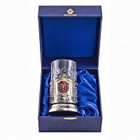 Подстаканник "ФСБ" дерев.футляр, хруст.стакан. ПД-603