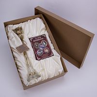 Цветок "Неувядаемая роза" (роза литье из бронзы, хрустальная ваза, книга афоризмов "О, эти женщины…")