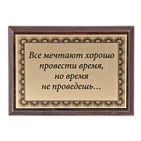Плакетка "Все мечтают провести время..." ПА-231