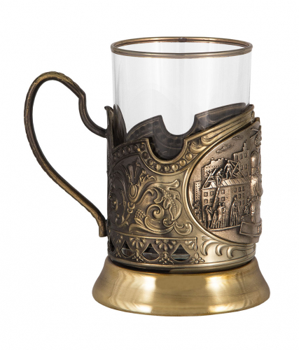 Подстаканник "МЧС" (стакан - стекло с зол.ободком, картонная коробка) ПДЛ-445КС фото 3 Подстаканник "МЧС" (стакан - стекло с зол.ободком, картонная коробка) ПДЛ-445КС фото 3
