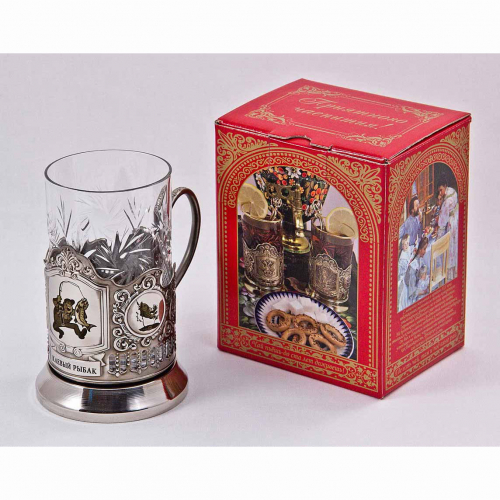 Подстаканник "Клевый рыбак" карт.коробка, хруст.стакан, гравировка в 4-х местах Подстаканник "Клевый рыбак" карт.коробка, хруст.стакан, гравировка в 4-х местах