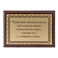 Плакетка "Чтобы быть идеальной женой..." ПА-224