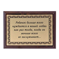 Плакетка "Ребенок больше всего..." ПА-212
