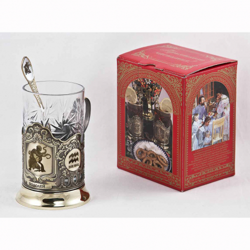 Набор д/чая "Водолей" (3 пр.)карт.коробка, хруст.стак.,латунь,гравировка в 4-х местах,лож.-нерж.грав. Набор д/чая "Водолей" (3 пр.)карт.коробка, хруст.стак.,латунь,гравировка в 4-х местах,лож.-нерж.грав.