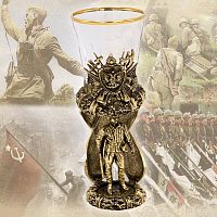 Стопка "Комбат"(стекло, латунь, эмали)