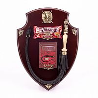 Подарочный набор "Кнут и пряник" на панно с кнутом "Сова"
