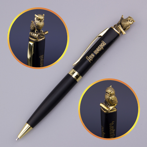 Держатель для письменных принадлежностей с часами "Тигр", с ручкой "Сова" и карандашом "Лев" фото 9