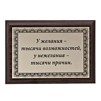 Плакетка "У желания - тысячи возможностей..." ПА-249