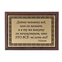 Плакетка "Дайте человеку все..." 12х17 см