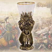 Стопка "Стрелец"(стекло, латунь, эмали)