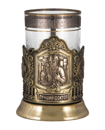 Подстаканник "Лучший доктор-мужчина" (стакан - стекло, картонная коробка) ПДЛ-429КС фото 2 Подстаканник "Лучший доктор-мужчина" (стакан - стекло, картонная коробка) ПДЛ-429КС фото 2