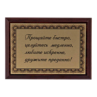 Плакетка "Прощайте быстро..." ПА-209