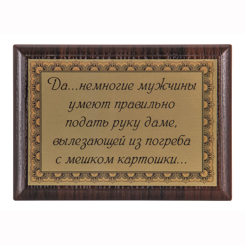 Плакетка "Да, немногие мужчины..." 12х17 см