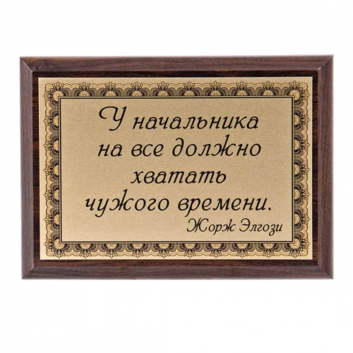 Плакетка "У каждого начальника..." 12х17 см