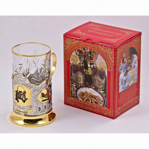 Подстаканник "Клевый рыбак" в/з карт.коробка, хруст. стакан,гравировка в 4-х местах Подстаканник "Клевый рыбак" в/з карт.коробка, хруст. стакан,гравировка в 4-х местах