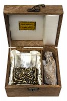 Бокал для виски "Рыбаки", Н=100 мм.,V=280 мл.,с камнями в деревянном футляре