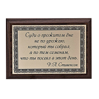 Плакетка "Суди о прожитом дне..." ПА-244